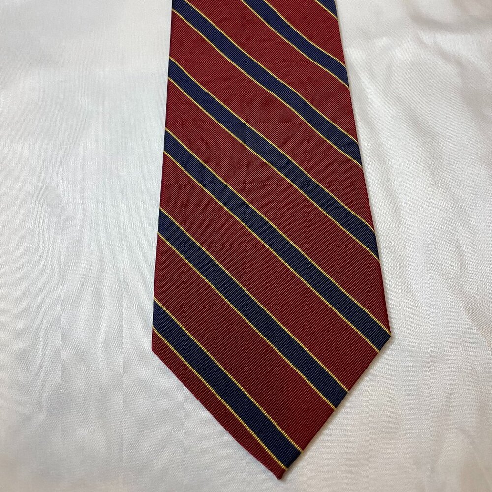 Brooks Brothers Makers 100% Silk Repp Stripe Tie – Made in USA